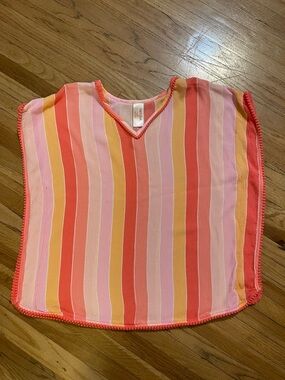 Cat & Jack Multicolor Striped Tank - Coral, Pink & Yellow